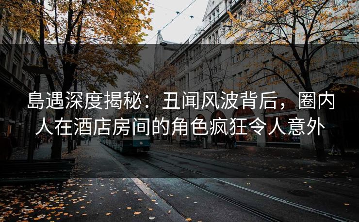 島遇深度揭秘:丑闻风波背后,圈内人在酒店房间的角色疯狂令人意外 島遇深度揭秘:丑闻风波背后,圈内人在酒店房间的角色疯狂令人意外